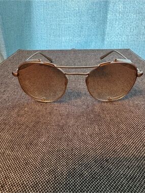 KREWE Orleans Blinker Sunglasses - Rose Gold / Mirrored Lens (Pristine)